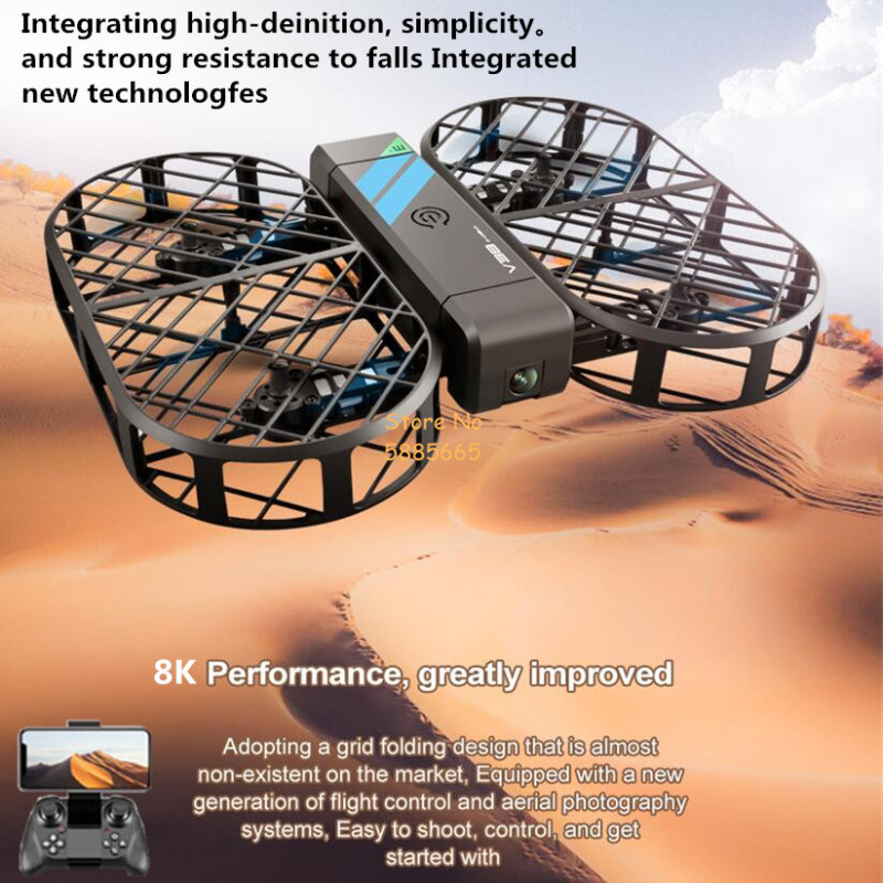 Câmera HD 8K 360 °   Proteção  - Drone Cinematic avaliação e preço